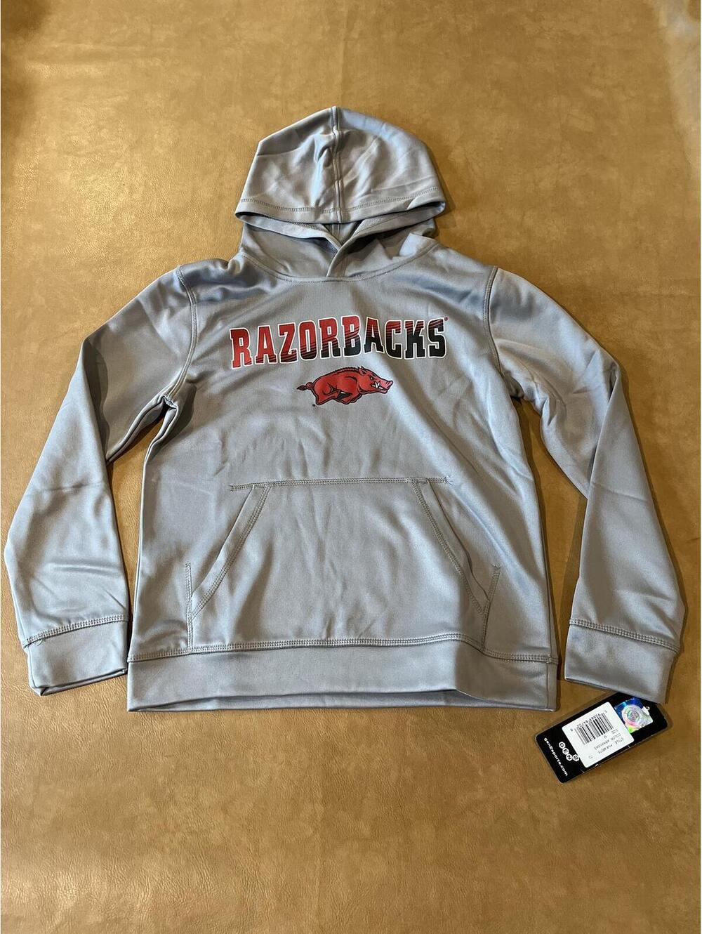 Arkansas Razorbacks Gen2 Hoodie Gray (Youth Medium) NWT